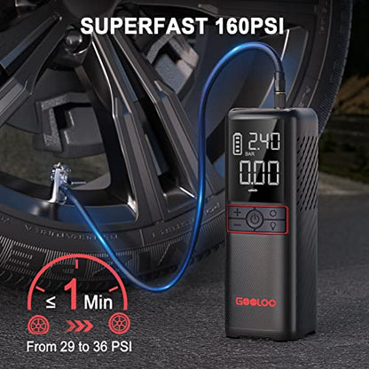GOOLOO Compresor de aire portátil GT160, inflador de neumáti