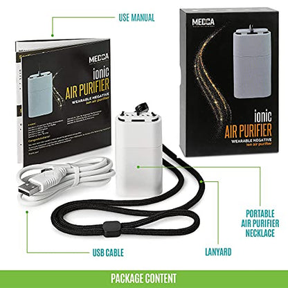 Collar purificador de aire portátil, dispositivo de aire per