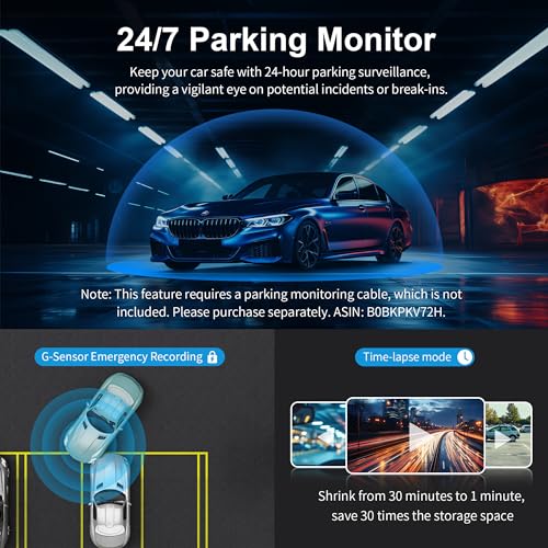 KAWA Dash Cam 2K, cámara WiFi para tablero de automóviles 14