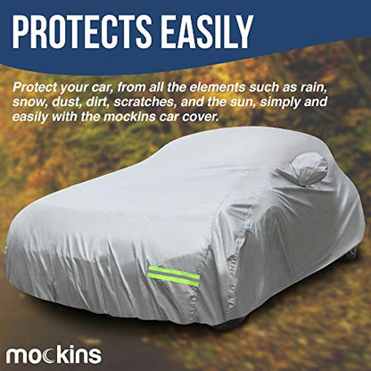 Mockins - Funda para automóvil de poliéster plateado 190T, p
