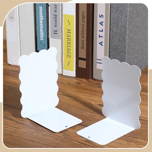Zonon 1 par de sujetalibros de metal festoneado para libros