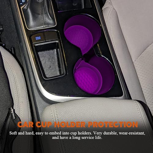 4PCS Car Cup Holder Coaster, Cup Holder Insert, Silicone Car