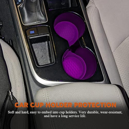 4PCS Car Cup Holder Coaster, Cup Holder Insert, Silicone Car