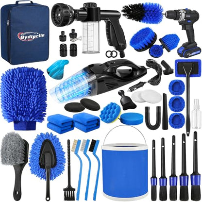 Kit de 45 piezas de detallado de automóvil, juego de cepillo