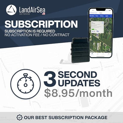 LandAirSea Sync GPS Tracker - 8.95 por mes. Cobertura global