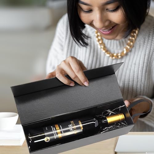 YINGHECX Paquete de 5 cajas de regalo de vino, con asa, bote