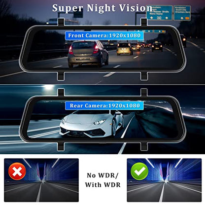 Cámara de tablero de espejo compatible con Apple Carplay y A