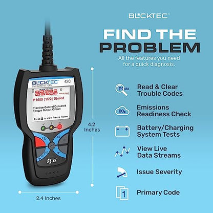 BLCKTEC Herramienta de diagnóstico del escáner OBD2 Bluetoot