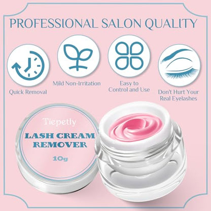 Tiepetly Removedor de extensiones de pestañas, 0.35 onzas, d