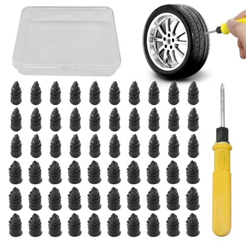 Kit de tapones para neumáticos de automóvil, clavos de goma