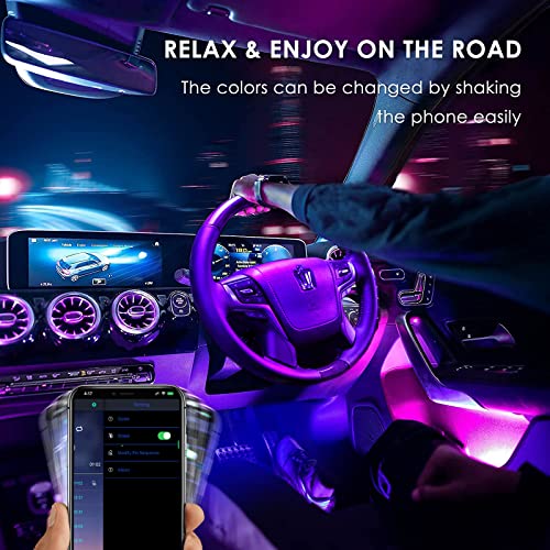 Tira de luces LED para automóvil, 48 LED, 16 millones de col