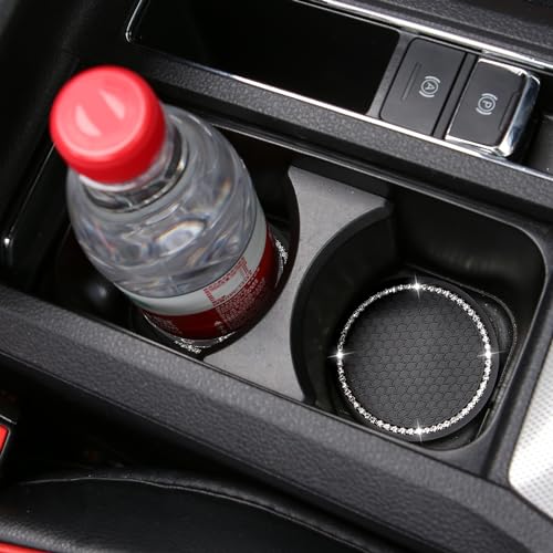 Paquete de 4 posavasos brillantes para automóvil, de 2.75 pu