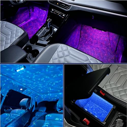 1797 Luces interiores del coche inalámbrico LED RGB USB Cont