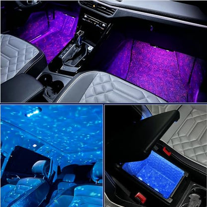 1797 Luces interiores del coche inalámbrico LED RGB USB Cont
