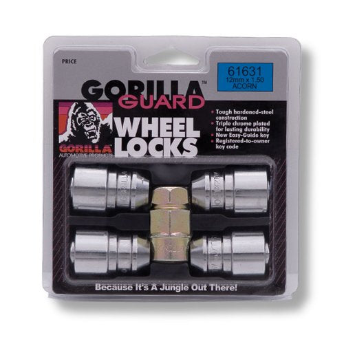 24 tuercas ciegas Gorilla Automotive, Paquete de 4, Cromado