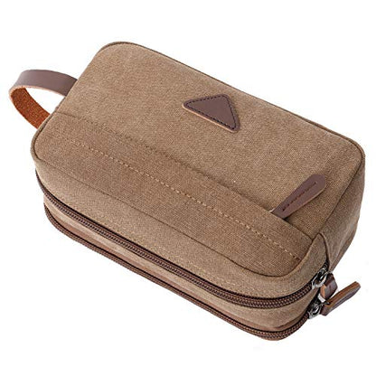 Mactso Neceser de viaje para hombre, de lona, de cuero, orga