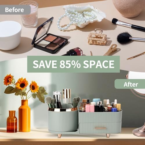 Organizador de maquillaje para tocador, vitrina de cosmético