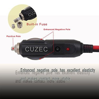 CUZEC Adaptador de encendedor de cigarrillos macho de 15 A,
