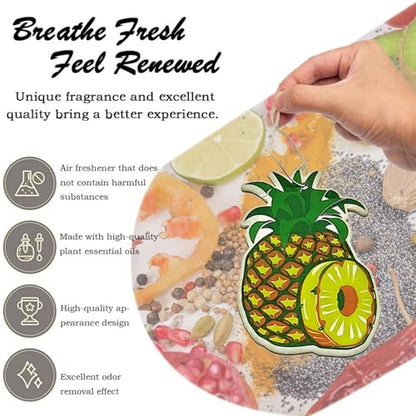 Ambientador de aire para coche de frutas, papel colgante, ac