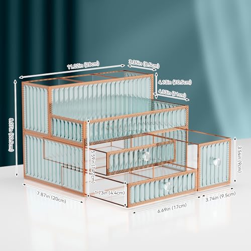 Organizador de maquillaje para encimera, organizador de toca