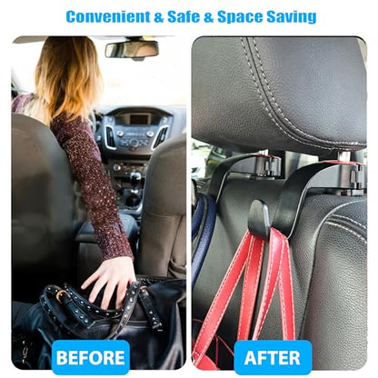 Amooca Ganchos para asiento de automóvil con cerrojo ajustab