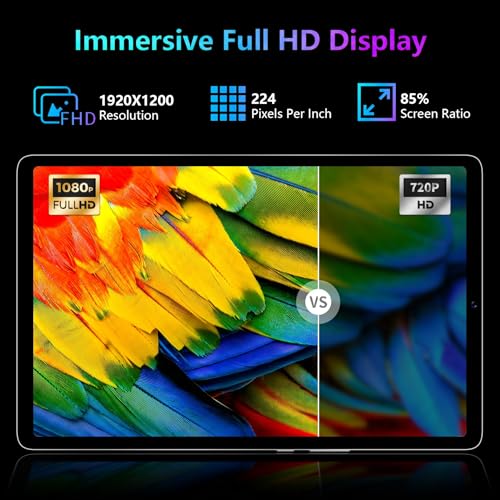 Tabletas Android de 10 pulgadas, pantalla Full HD IPS de 192