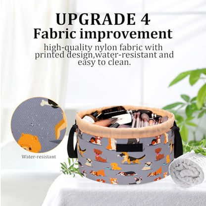 Bolsa de maquillaje con cordón de barril, bolsa de maquillaj