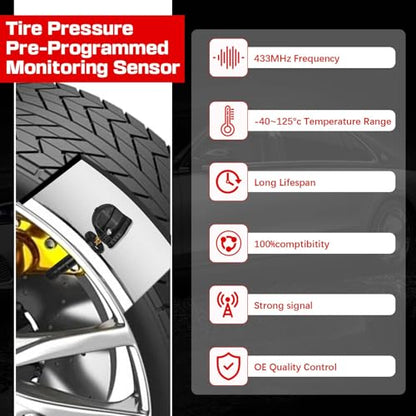 RLP Juego de 4 TPMS Sensor de Sistema de Monitoreo de Presió