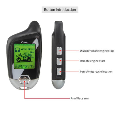 YNEM211 - Sistema de alarma para motocicleta con arranque re