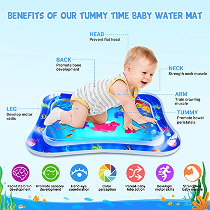 ZMLM Tapete de agua para bebé boca abajo, tapete de juego de agua para
