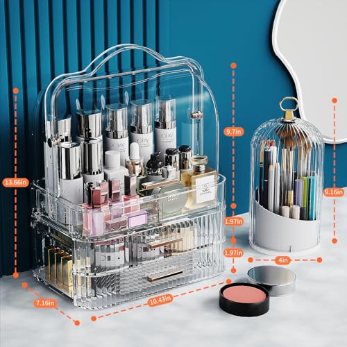 Organizadores de maquillaje para el cuidado de la piel con c