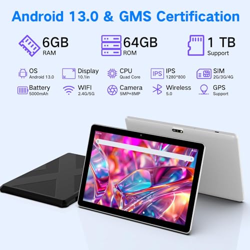 Tableta Android de 10.1 pulgadas, tabletas celulares 2025 co