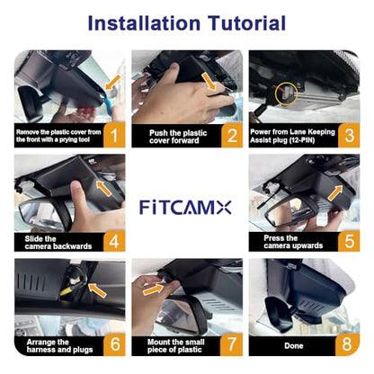 Fitcamx 2160P+trasera 1080P Dash Cam Adapts para Hyundai Ela
