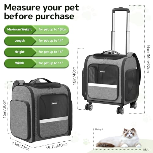 Transportador de gatos con ruedas: transportador para perros