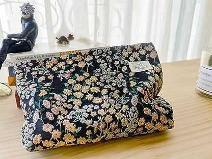 Bolsa de maquillaje estética, bolsa de viaje con cremallera,