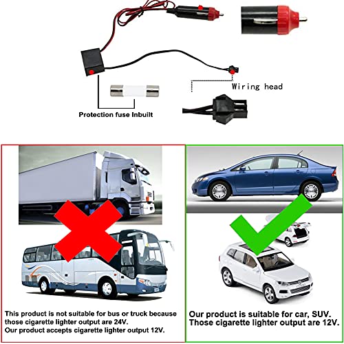 MaxLax - Cable electroluminiscente neón 12V con pestaña de 1