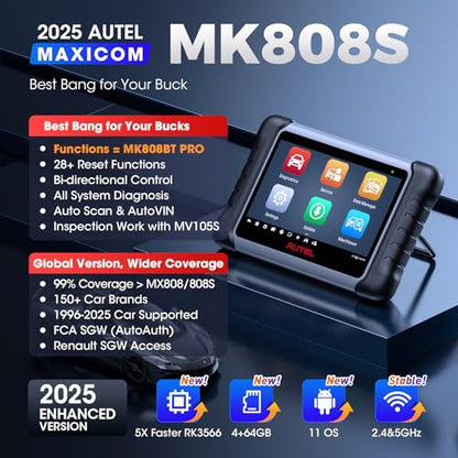 Autel MaxiCOM MK808 OBD2 herramienta de diagnóstico con toda