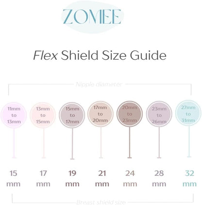 Zomee Flex - Protector de pezón para pezones invertido o pla