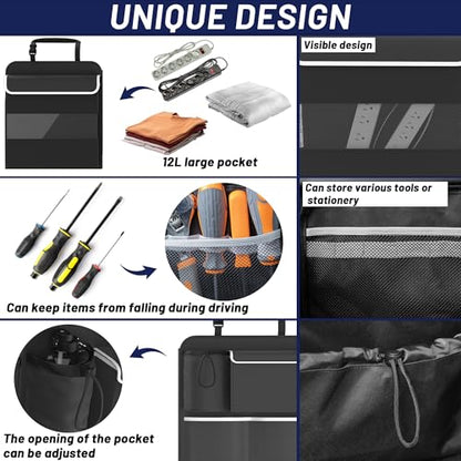 Organizador de maletero para asiento trasero, organizador de
