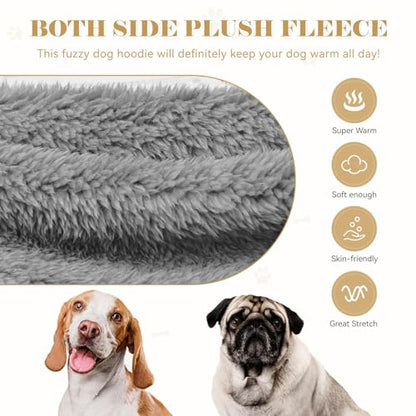 Sudadera con capucha para perros pequeños, suave forro polar