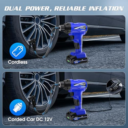 CARSUN Inflador de neumáticos, compresor de aire portátil, b