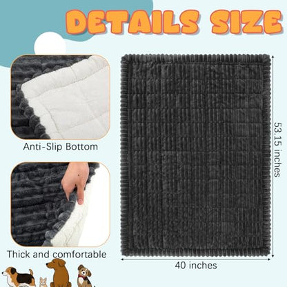 BBTO Tapete de cama de perro de 53 x 40 pulgadas para asient