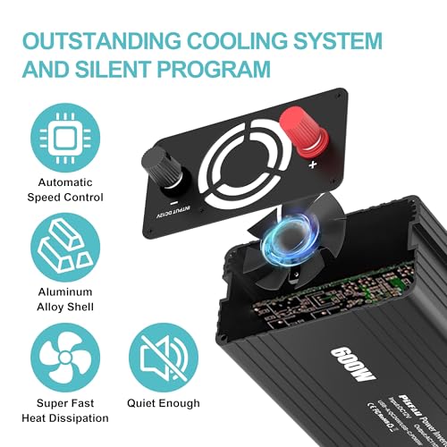 [Actualizado] Inversor de corriente de 600 W para vehículos