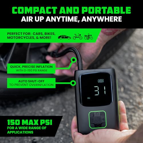Rhino USA Inflador de neumáticos compresor de aire portátil