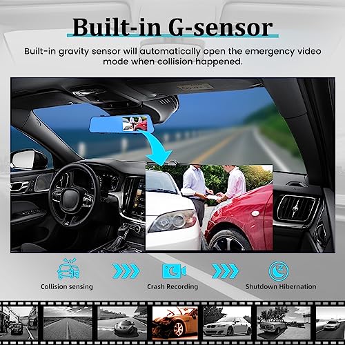 Cámara de espejo retrovisor de 4.5 pulgadas para automóvil c
