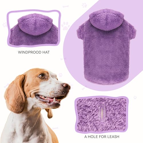 Sudadera con capucha para perros pequeños, suéter suave de f