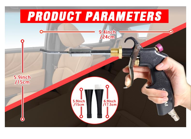 Pistola de aire para limpieza interior de automóvil, herrami