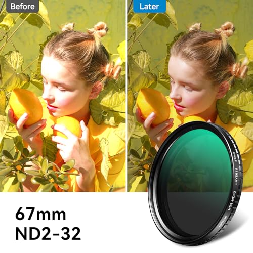 APEXEL Filtro ND de 2.638 in variable ND2-ND32 para iPhone/D