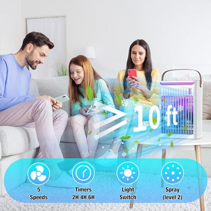 Aire acondicionado portátil, mini ventilador de refrigeració