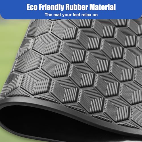 iLSKW Golf Cart Mat for Club Car Ds Floor Liner Unique Cube